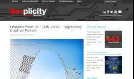 
							         Lessons from DEFCON 2016 – Bypassing Captive Portals | Secplicity ...								  
							    