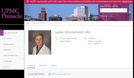 
							         Lester Himmelreich | Find a Doctor | UPMC Pinnacle								  
							    