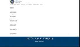 
							         Let's Talk Thesis – Cary Christian School								  
							    