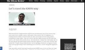 
							         Let's travel the KMPH way - The Silicon Review								  
							    