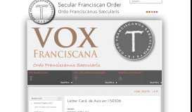 
							         Letter Card. de Aviz arr150506 - Secular Franciscan Order - Ciofs.org								  
							    