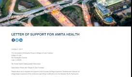 
							         Letter of Support for Amita Health - Choose DuPage								  
							    
