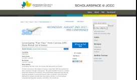 
							         Leveraging “Flat Files” from Canvas LMS Data Portal - ScholarSpace ...								  
							    