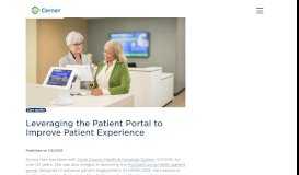 
							         Leveraging the Patient Portal to Improve Patient Experience - Cerner								  
							    