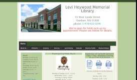 
							         Levi Heywood Memorial Library								  
							    
