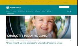 
							         Levine Children's Charlotte Pediatric Clinic | Pediatrician in Charlotte ...								  
							    