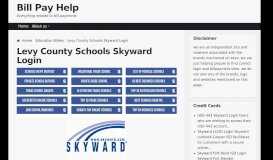 
							         Levy County Schools Skyward Login - Credit Card Bill Payment								  
							    