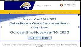
							         Lewis | San Diego Unified School District								  
							    