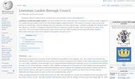 
							         Lewisham London Borough Council - Wikipedia								  
							    