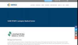 
							         Lexington Medical Center - MRO Corp								  
							    
