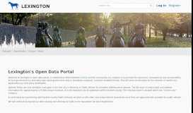 
							         Lexington's Open Data Portal: Welcome								  
							    