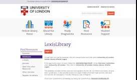 
							         LexisLibrary | The Online Library								  
							    
