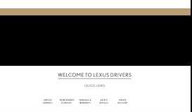 
							         Lexus Drivers: Lexus Owners Site								  
							    