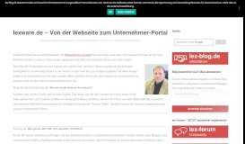 
							         lexware.de – Von der Webseite zum Unternehmer-Portal | lex-blog								  
							    