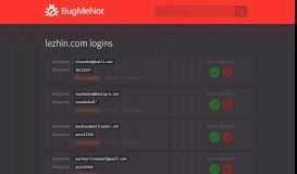 
							         lezhin.com logins - BugMeNot								  
							    