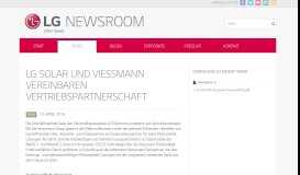 
							         LG Solar und Viessmann vereinbaren ... - LG Presse-Portal								  
							    