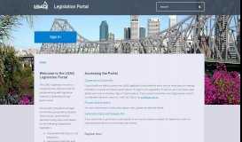 
							         LGAQ Legislation Portal: Home								  
							    