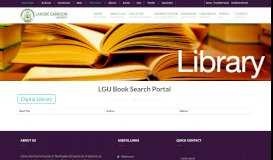 
							         LGU Book Search Portal - Lahore Garrison University								  
							    