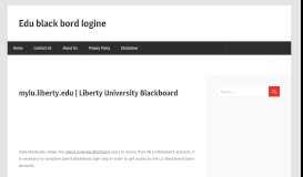 
							         Liberty Blackboard Login- Liberty University Blackboard								  
							    