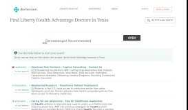 
							         Liberty Health Advantage Doctors in Texas (TX) | Doctor.com								  
							    