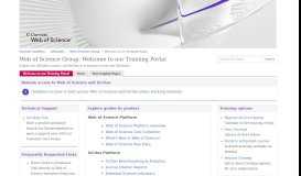 
							         LibGuides at Clarivate Analytics: Welcome to our Training Portal - Web ...								  
							    