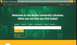 
							         Libraries | Baylor University								  
							    