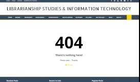 
							         Library and Information Science Portal - librarianship studies ...								  
							    