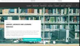 
							         Library and Learning Services - University of East London (UEL)								  
							    