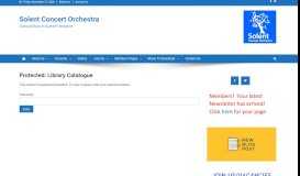 
							         Library Catalogue – Solent Concert Orchestra								  
							    
