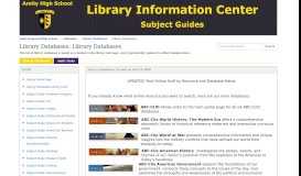 
							         Library Databases - LibGuides at Amity Regional High School								  
							    