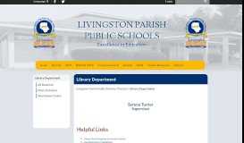 
							         Library Department - Livingston Parish Public Schools								  
							    