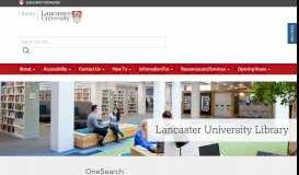 
							         Library | Lancaster University								  
							    