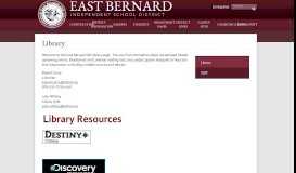 
							         Library – Library – East Bernard Independent School District								  
							    