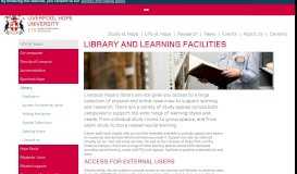 
							         Library - Liverpool Hope University								  
							    