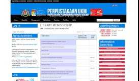 
							         LIBRARY MEMBERSHIP | Perpustakaan UKM								  
							    