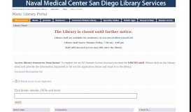 
							         Library Portal - Main - LibGuides at Naval Medical Center San Diego								  
							    