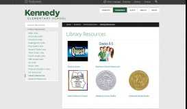 
							         Library Resources - Kennedy Elementary								  
							    