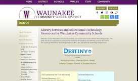 
							         Library Services and ... - Waunakee Community School District								  
							    