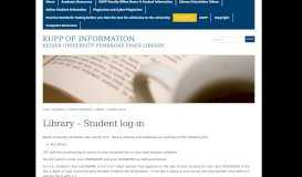 
							         Library – Student log-in « KUPP Of Information								  
							    