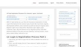 
							         LIC login Registration Procedure for customers /agent /merchants - Lic ...								  
							    