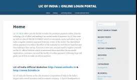 
							         LIC OF INDIA :: Online Login Portal								  
							    