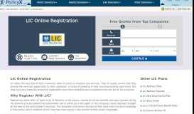 
							         LIC Registration - LIC New Registration Process 2019 - PolicyX.com								  
							    