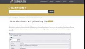 
							         License Administrator and Synchronising Keys – Precision Mining ...								  
							    