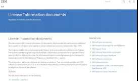 
							         License Information documents - IBM								  
							    