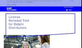 
							         License Renewal Tool: Delphi Technologies								  
							    