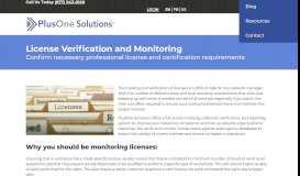 
							         License Tracking | PlusOne Solutions®								  
							    