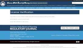 
							         License Verification | Arizona State Board of Nursing								  
							    