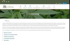 
							         Licensing - California Cannabis Portal - CA.gov								  
							    