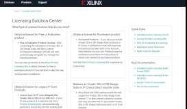 
							         Licensing Solution Center - Xilinx								  
							    