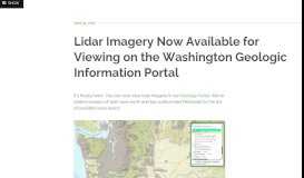 
							         Lidar Imagery Now Available for Viewing on the Washington Geologic ...								  
							    